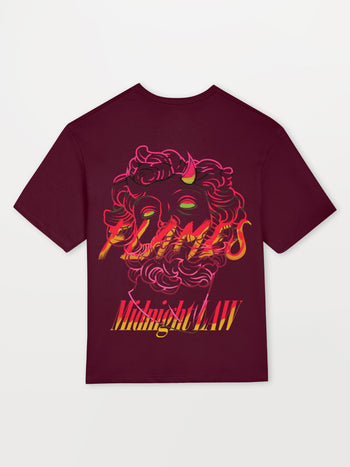 Flames Heavyweight Oversized T-Shirt [Unisex]