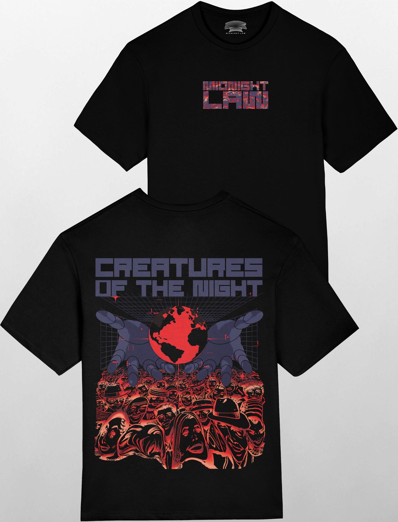 Creatures of the Night Heavyweight Oversized T-Shirt [Unisex] - 280 GSM-City 1989 Collection featuring t-shirts, oversized t-shirts, hoodies, and sweatshirts with urban-inspired designs, blending retro city style and modern comfort